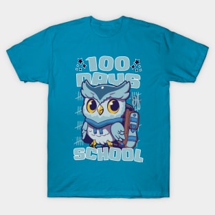 100 days of school featuring a Cute owl with a bagpack #5 T-Shirt